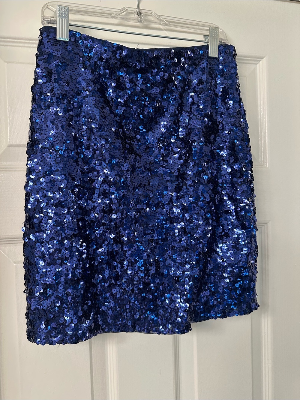 Royal Blue Sequin Mini Skirt - Shimmering Party Skirt